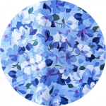 Tissu extérieur : fleurs abstraites