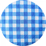 Tissu extérieur : maxi vichy bleu