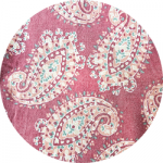 Tissu extérieur : paisley rouge